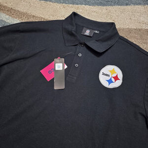 Pittsburgh Steelers NFL Team Apparel Polo Shirt Black XL NWT